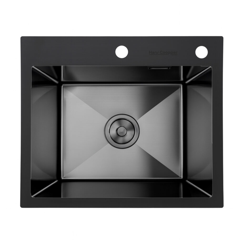 HansCoopper P5045BL Sink, Stainless Steel, Black