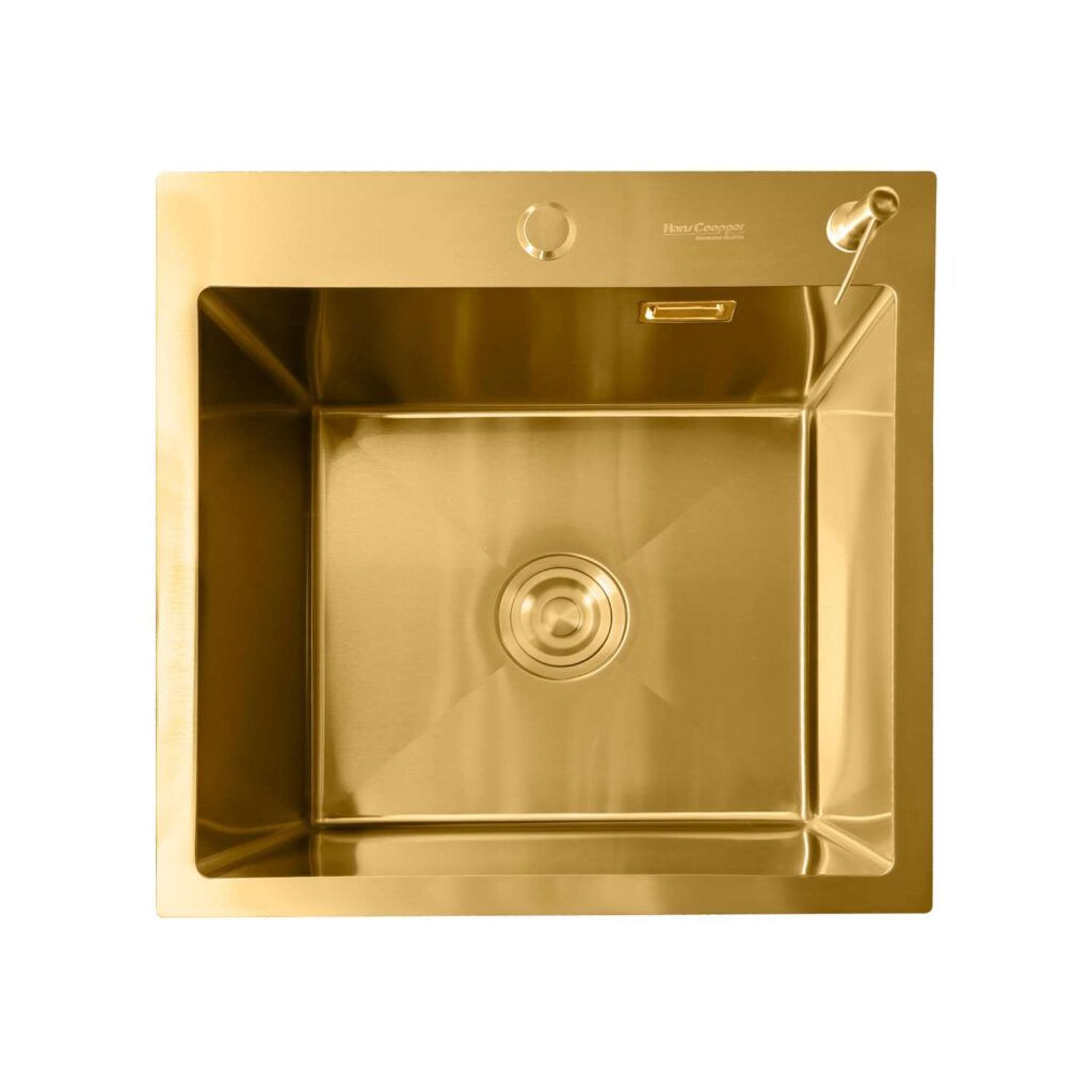 HansCoopper P5045GL Sink, Stainless Steel, Gold
