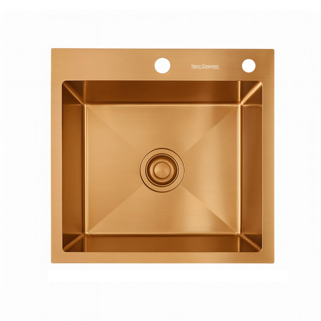 HansCoopper P5045RG Sink, Stainless Steel, Rose Gold