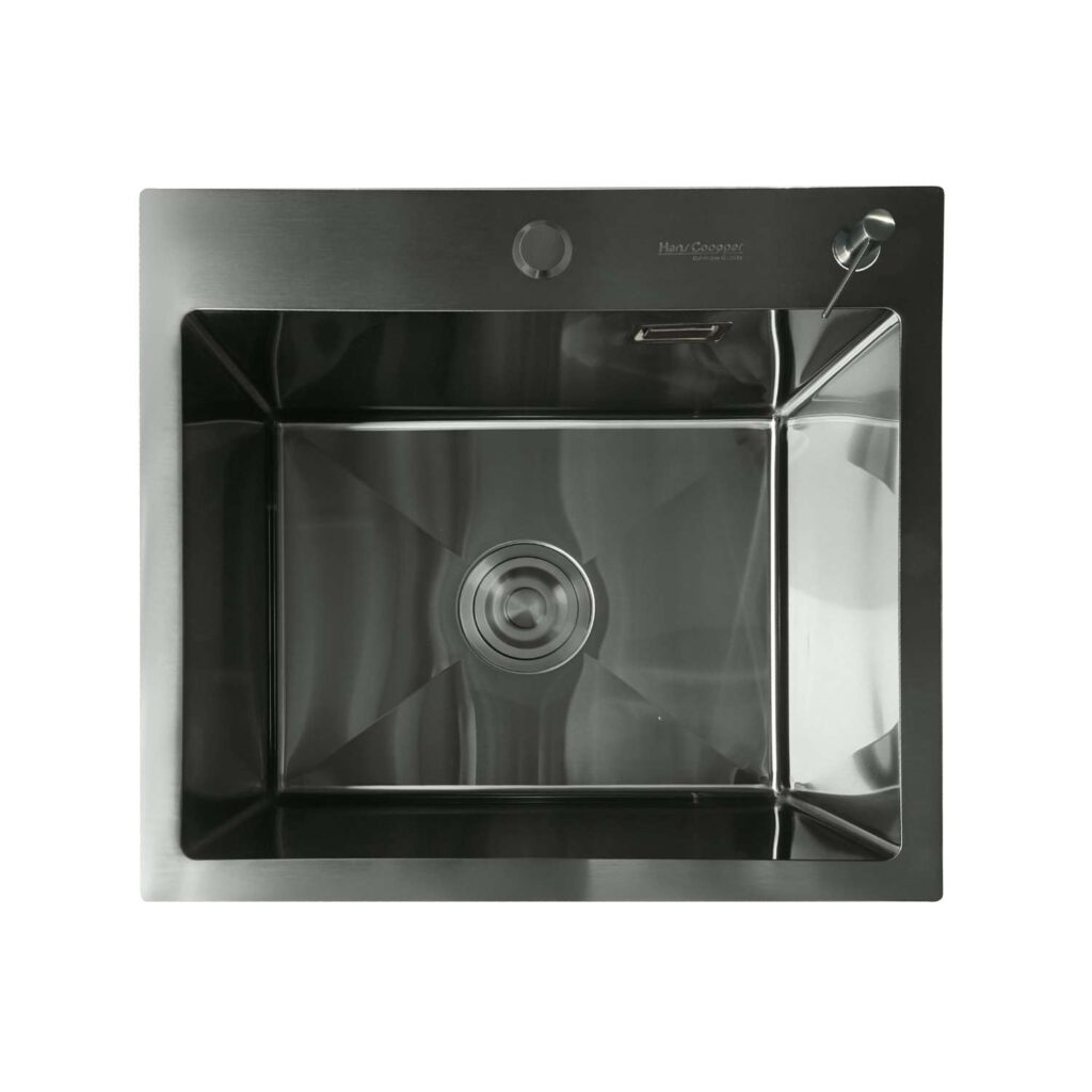HansCoopper P5545BL Sink, Stainless Steel, Black