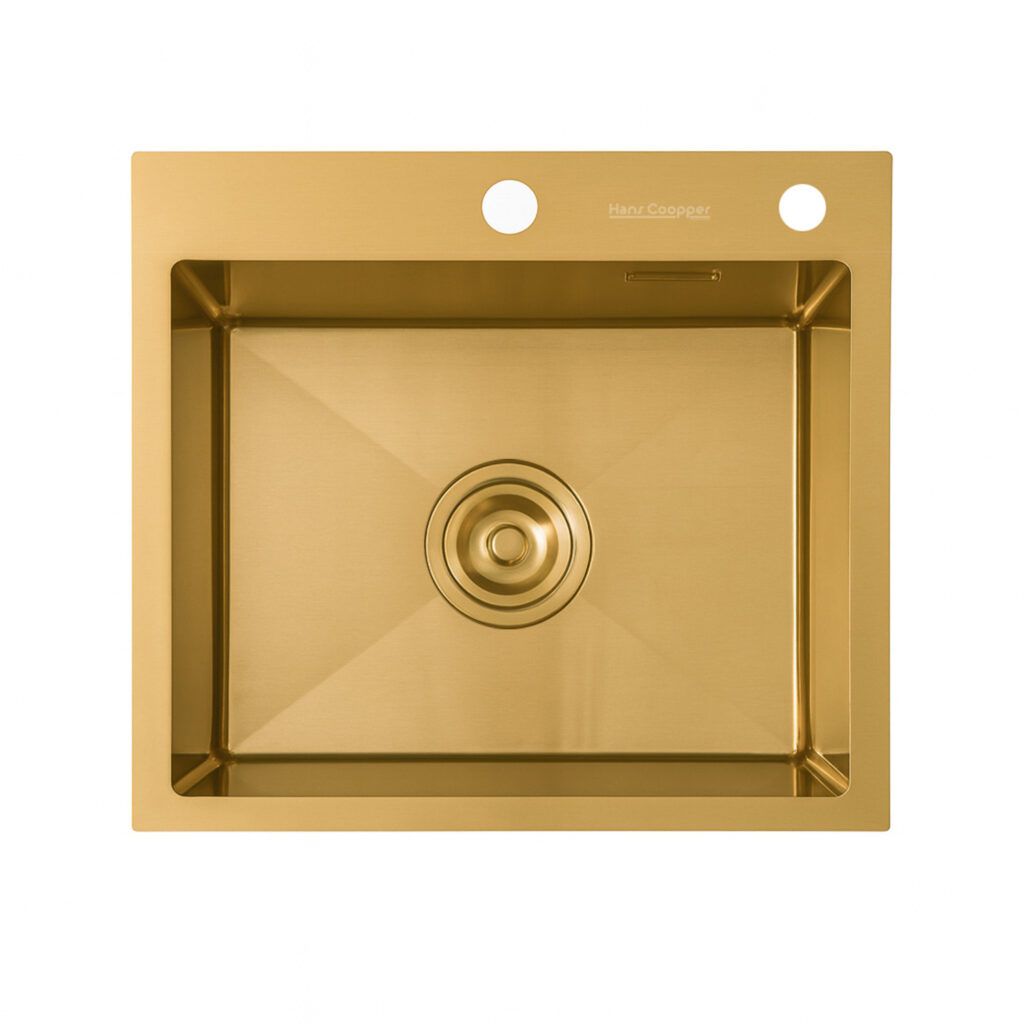 HansCoopper P5545GL Sink, Stainless Steel, Gold