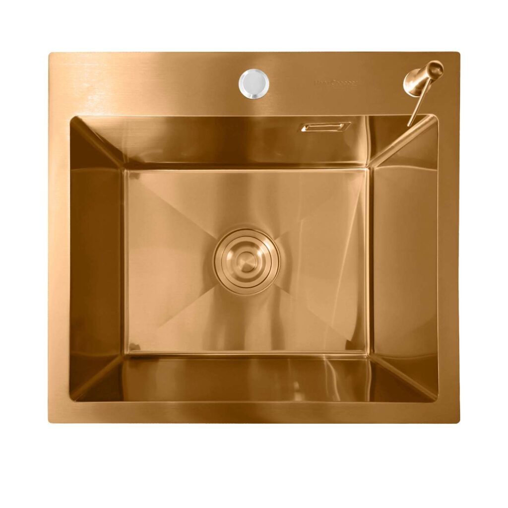 HansCoopper P5545RG Sink, Stainless Steel, Rose Gold