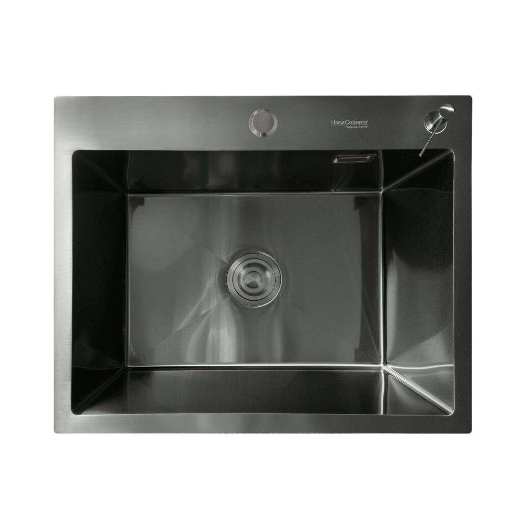 HansCoopper P5548BL Sink, Stainless Steel, Black
