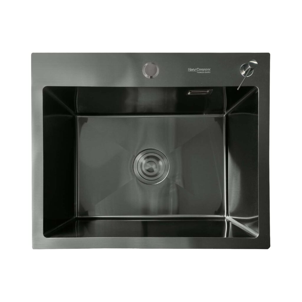 HansCoopper P6045BL Sink, Stainless Steel, Black